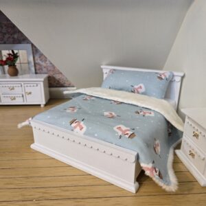 1:12 Snowman Faux Fur Blanket & Pillow