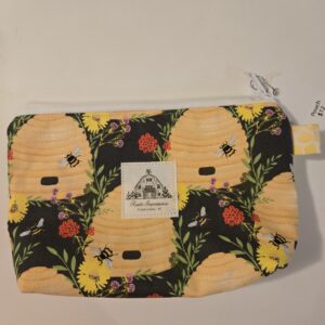 Zipper Pouch - Floral Bee Hive