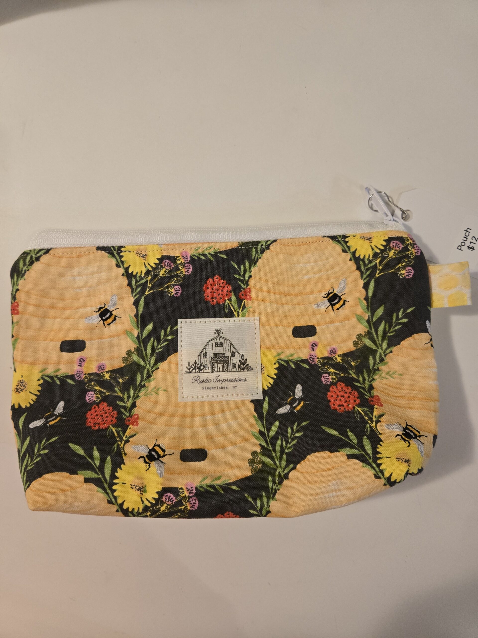 Zipper Pouch - Floral Bee Hive
