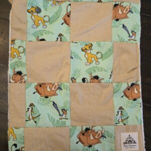 Lovey Blanket with Teether Lion King Patchwork