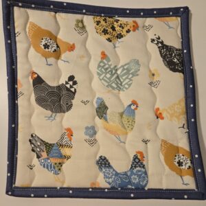 Potholder - Floral Chicken