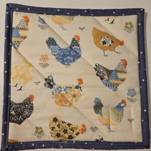 Potholder - Floral Chicken