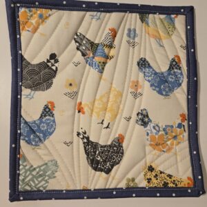 Potholder - Floral Chicken