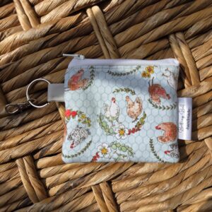 Springtime Chickens Keychain Wallet