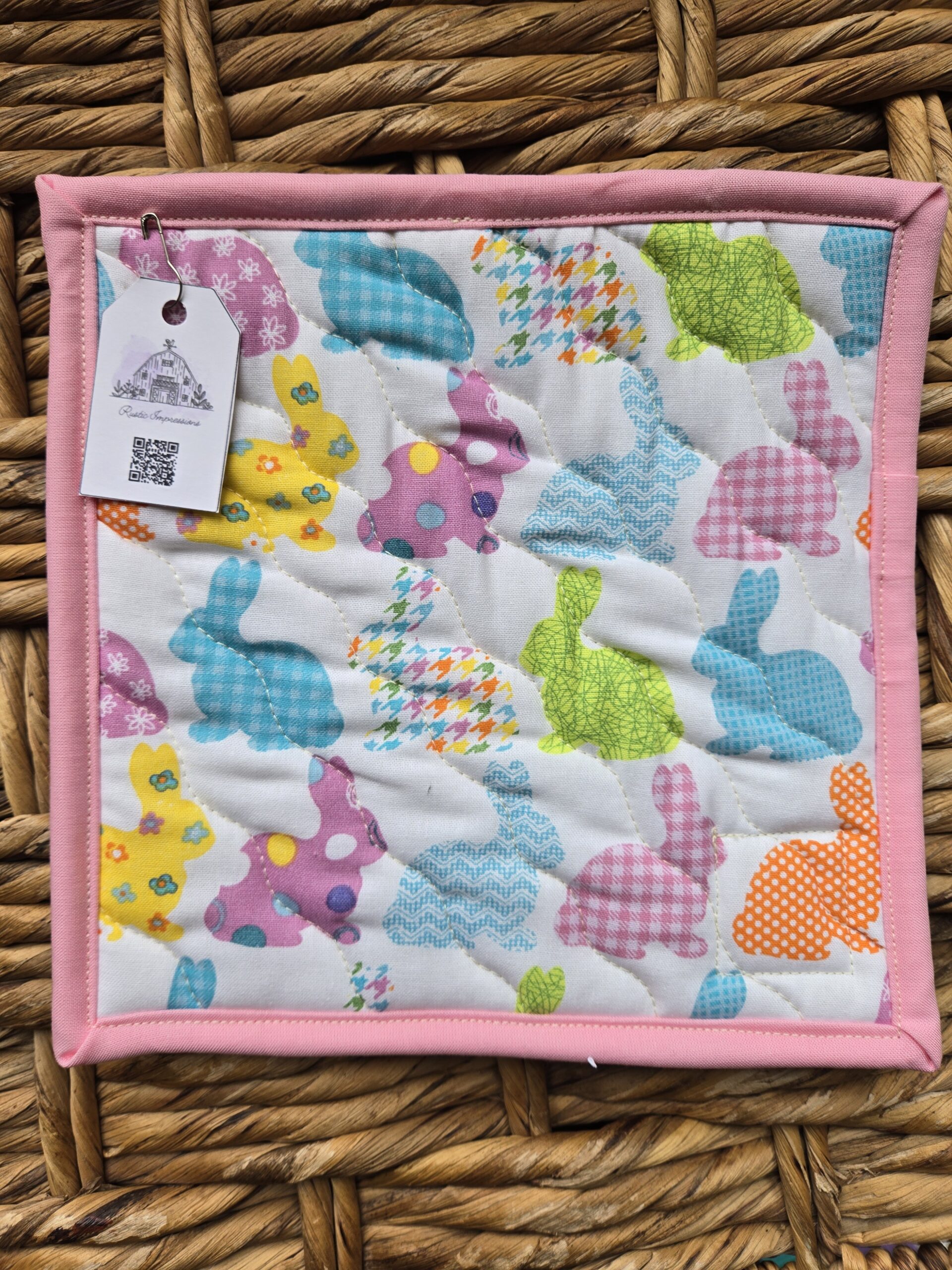 Easter Bunnies Potholder