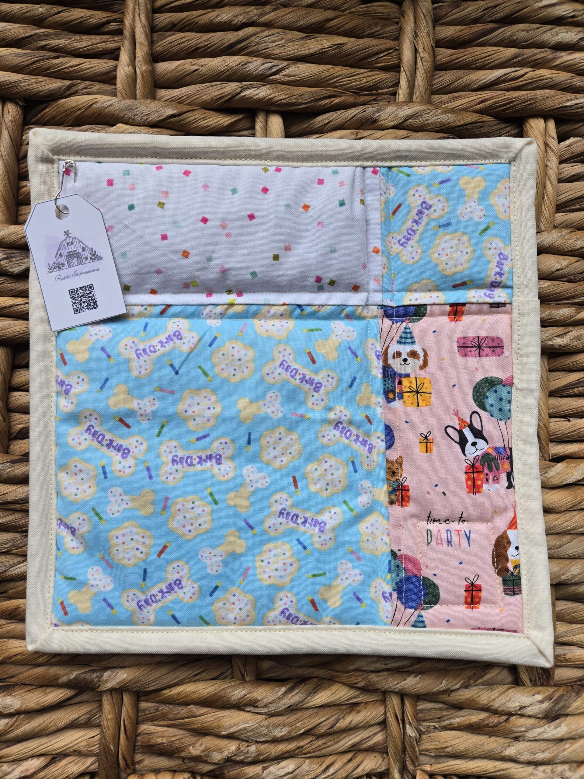 Happy Barkday! Potholder