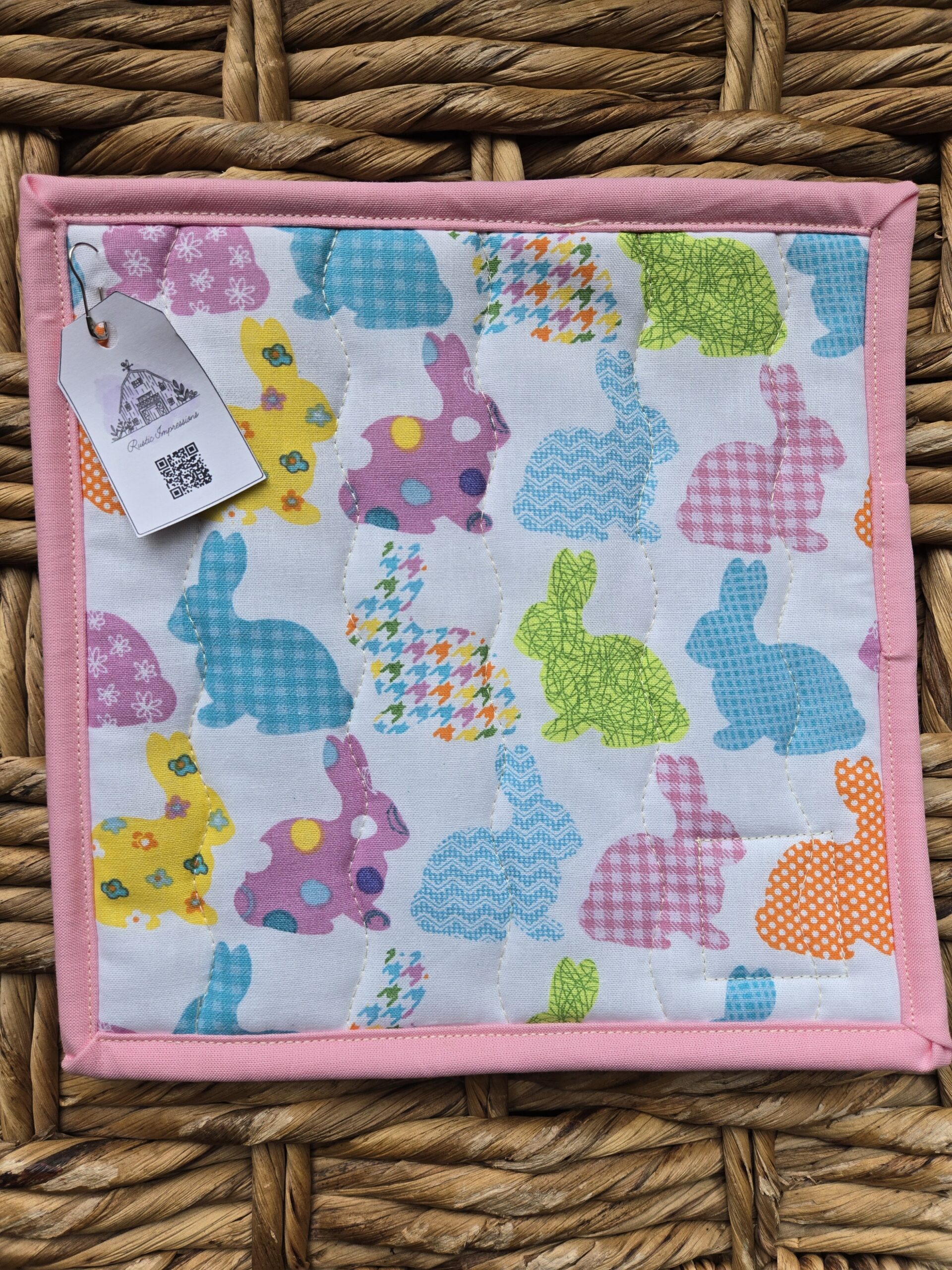 Easter Bunnies Potholder