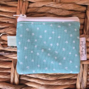 Teal Stars Keychain Wallet