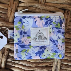 Violet Floral Keychain Wallet