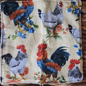 Dish Cloth - Floral Chicken